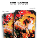 Liquid Abstract Paint V69 // Skin-Kit compatible with the Apple iPhone 14, 13, 12, 12 Pro Max, 12 Mini, 11 Pro, SE, X/XS + (All iPhones Available)