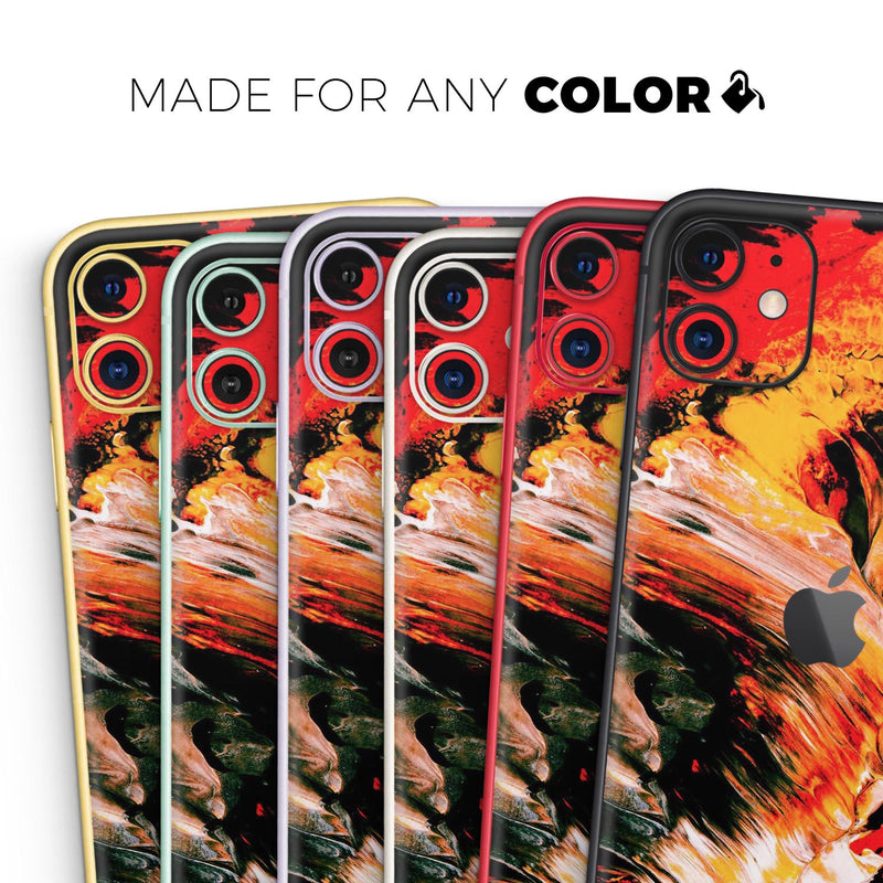 Liquid Abstract Paint V69 - Protective Skin Wrap & Decal – Compatible with iPhone SE to iPhone 17 Pro Max (All Models)
