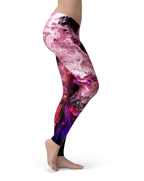 Liquid Abstract Paint V70 - All Over Print Womens Leggings / Yoga or Workout Pants