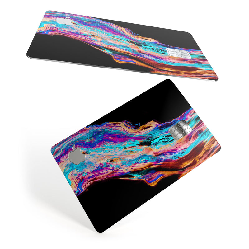 Liquid Abstract Paint V71 - Premium Protective Decal Skin-Kit for the Apple Credit Card