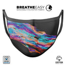 Liquid Abstract Paint V71 - Made in USA Mouth Cover Unisex Anti-Dust Cotton Blend Reusable & Washable Face Mask with Adjustable Sizing for Adult or Child