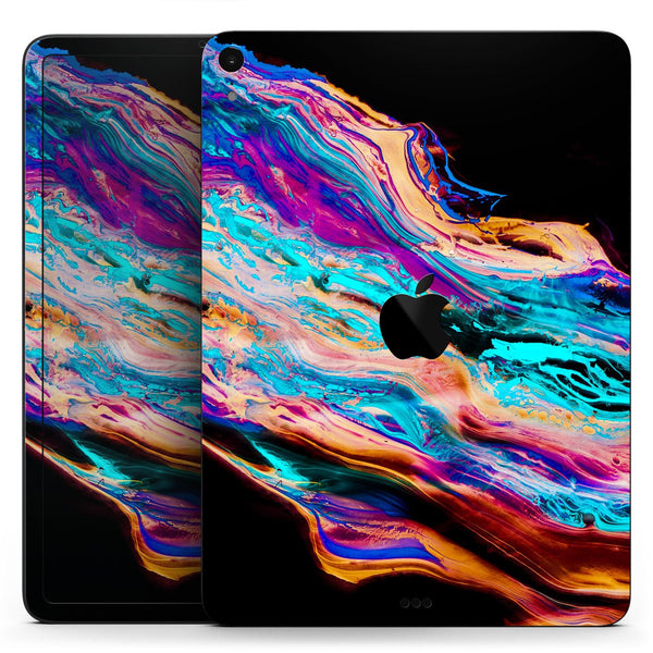 Liquid Abstract Paint V71 - Full Body Skin Decal for the Apple iPad Pro 12.9", 11", 10.5", 9.7", Air or Mini (All Models Available)