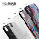 Liquid Abstract Paint V71 - iPhone X Swappable Hybrid Case
