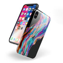 Liquid Abstract Paint V71 - iPhone X Swappable Hybrid Case