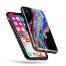 Liquid Abstract Paint V71 - iPhone X Swappable Hybrid Case