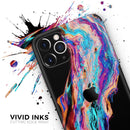 Liquid Abstract Paint V71 - Protective Skin Wrap & Decal – Compatible with iPhone SE to iPhone 17 Pro Max (All Models)