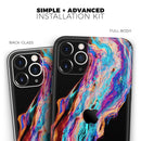 Liquid Abstract Paint V71 - Protective Skin Wrap & Decal – Compatible with iPhone SE to iPhone 17 Pro Max (All Models)