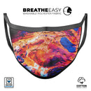 Liquid Abstract Paint V72 - Made in USA Mouth Cover Unisex Anti-Dust Cotton Blend Reusable & Washable Face Mask with Adjustable Sizing for Adult or Child