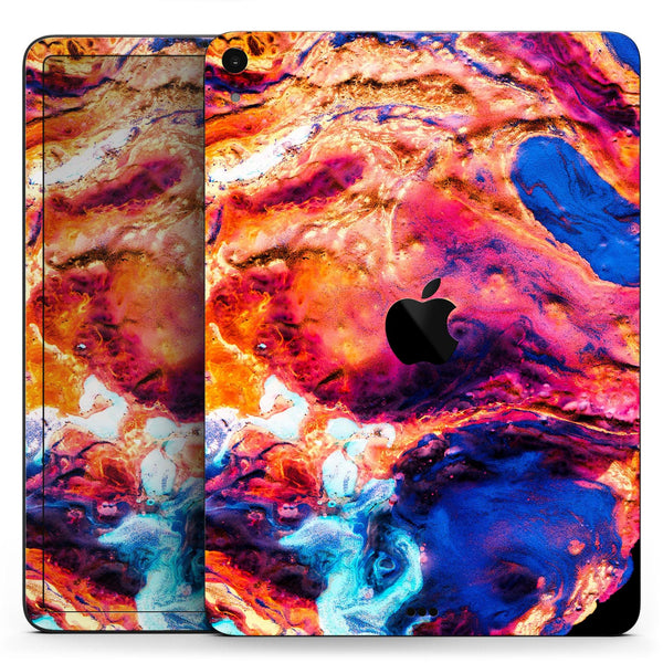 Liquid Abstract Paint V72 - Full Body Skin Decal for the Apple iPad Pro 12.9", 11", 10.5", 9.7", Air or Mini (All Models Available)
