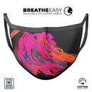 Liquid Abstract Paint V73 - Made in USA Mouth Cover Unisex Anti-Dust Cotton Blend Reusable & Washable Face Mask with Adjustable Sizing for Adult or Child