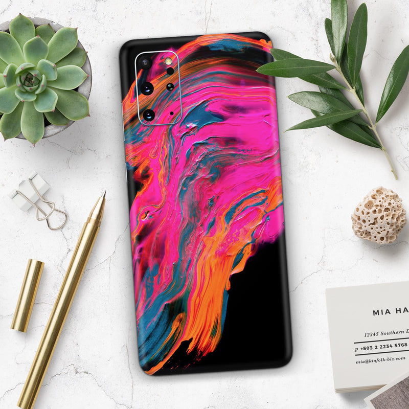 Liquid Abstract Paint V73 - Skin-Kit for the Samsung Galaxy S-Series S20, S20 Plus, S20 Ultra , S10 & others (All Galaxy Devices Available)