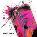 Liquid Abstract Paint V73 - Protective Skin Wrap & Decal – Compatible with iPhone SE to iPhone 17 Pro Max (All Models)