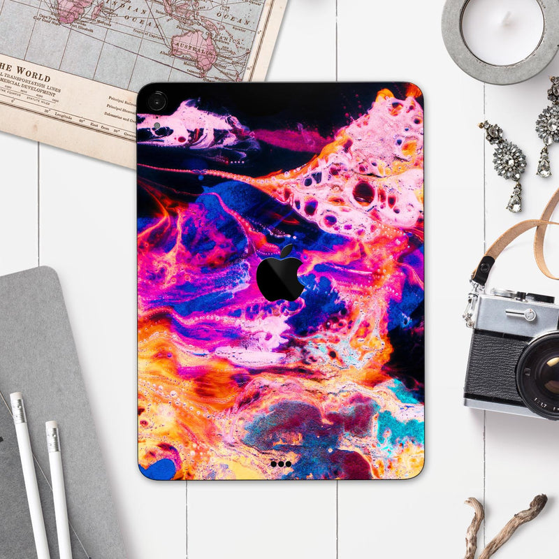 Liquid Abstract Paint V74 - Full Body Skin Decal for the Apple iPad Pro 12.9", 11", 10.5", 9.7", Air or Mini (All Models Available)