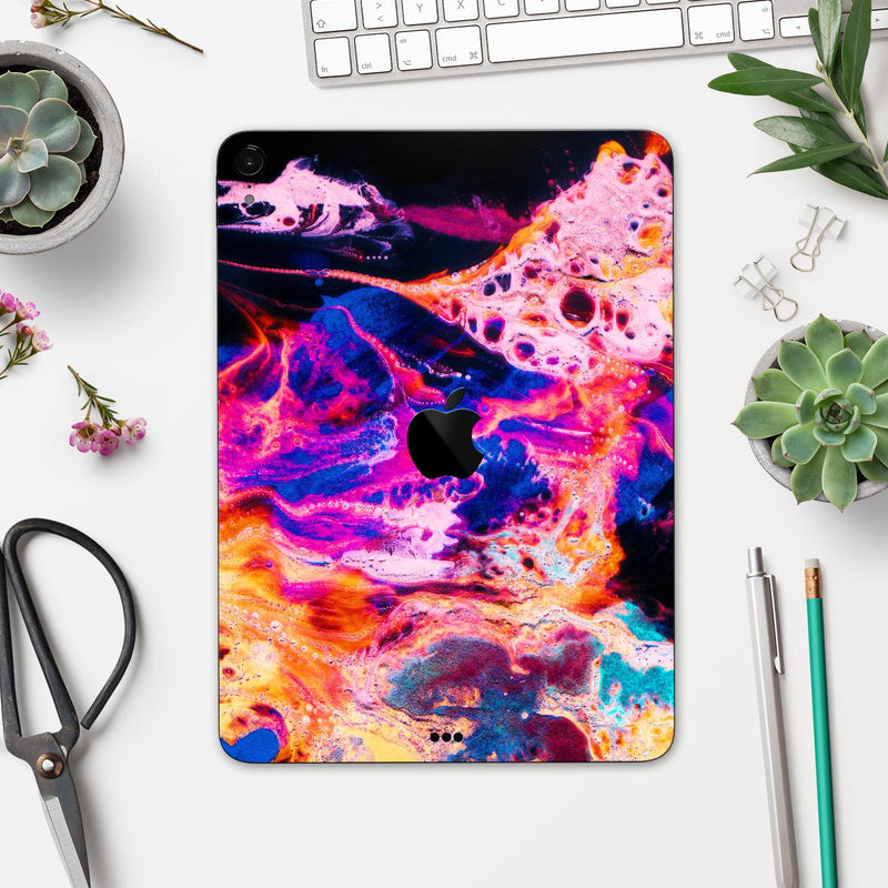 Liquid Abstract Paint V74 - Full Body Skin Decal for the Apple iPad Pro 12.9", 11", 10.5", 9.7", Air or Mini (All Models Available)