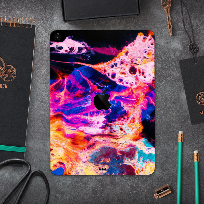 Liquid Abstract Paint V74 - Full Body Skin Decal for the Apple iPad Pro 12.9", 11", 10.5", 9.7", Air or Mini (All Models Available)