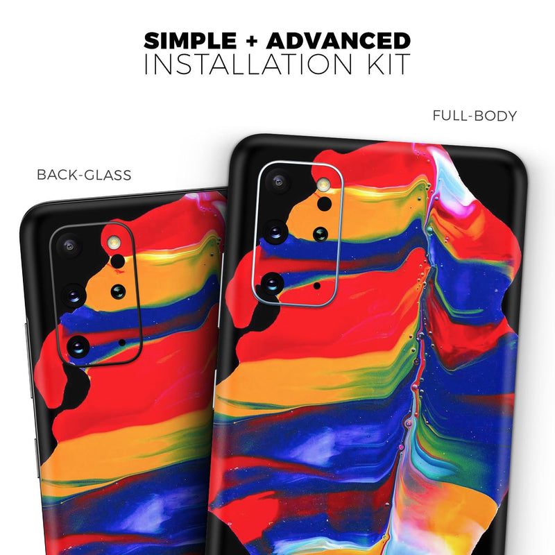 Liquid Abstract Paint V75 - Skin-Kit for the Samsung Galaxy S-Series S20, S20 Plus, S20 Ultra , S10 & others (All Galaxy Devices Available)