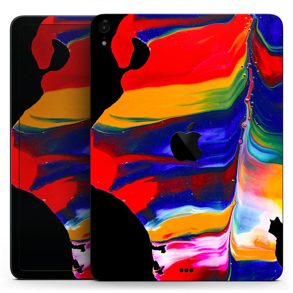 Liquid Abstract Paint V75 - Full Body Skin Decal for the Apple iPad Pro 12.9", 11", 10.5", 9.7", Air or Mini (All Models Available)