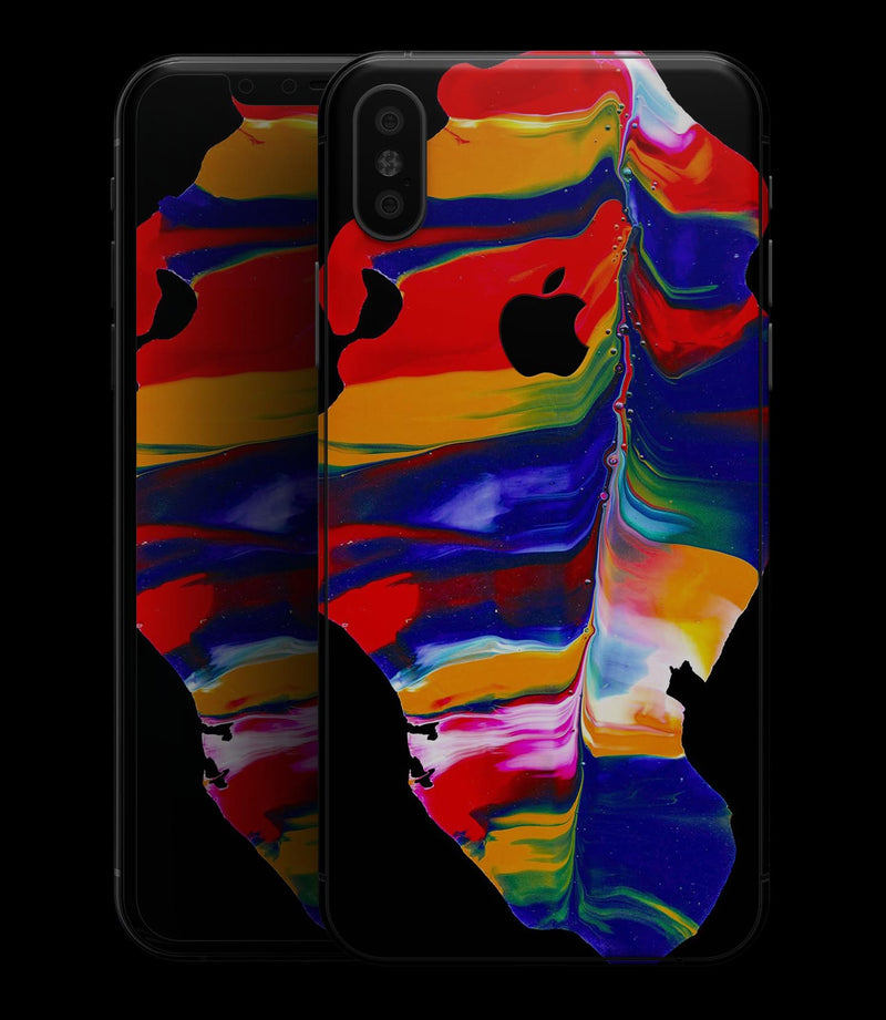 Liquid Abstract Paint V75 - iPhone XS MAX, XS/X, 8/8+, 7/7+, 5/5S/SE Skin-Kit (All iPhones Available)