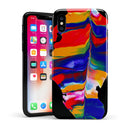 Liquid Abstract Paint V75 - iPhone X Swappable Hybrid Case