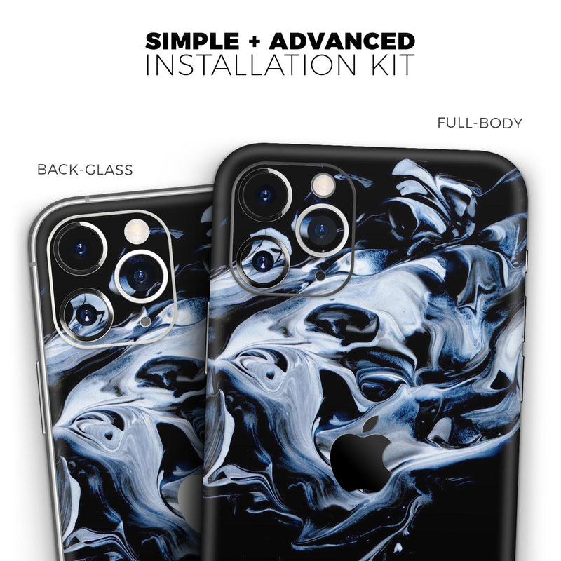 Liquid Abstract Paint V77 // Skin-Kit compatible with the Apple iPhone 14, 13, 12, 12 Pro Max, 12 Mini, 11 Pro, SE, X/XS + (All iPhones Available)