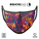 Liquid Abstract Paint V78 - Made in USA Mouth Cover Unisex Anti-Dust Cotton Blend Reusable & Washable Face Mask with Adjustable Sizing for Adult or Child