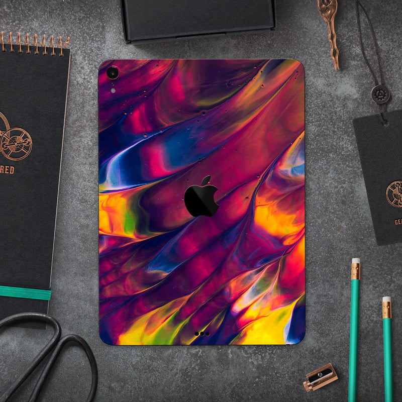 Liquid Abstract Paint V78 - Full Body Skin Decal for the Apple iPad Pro 12.9", 11", 10.5", 9.7", Air or Mini (All Models Available)