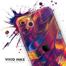 Liquid Abstract Paint V78 - Protective Skin Wrap & Decal – Compatible with iPhone SE to iPhone 17 Pro Max (All Models)