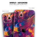 Liquid Abstract Paint V78 - Protective Skin Wrap & Decal – Compatible with iPhone SE to iPhone 17 Pro Max (All Models)