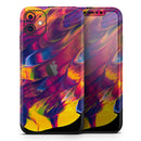Liquid Abstract Paint V78 - Protective Skin Wrap & Decal – Compatible with iPhone SE to iPhone 17 Pro Max (All Models)