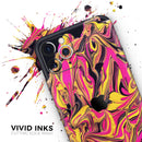 Liquid Abstract Paint V79 - Protective Skin Wrap & Decal – Compatible with iPhone SE to iPhone 17 Pro Max (All Models)