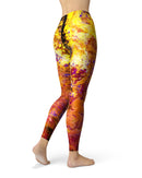 Liquid Abstract Paint V7 - All Over Print Womens Leggings / Yoga or Workout Pants
