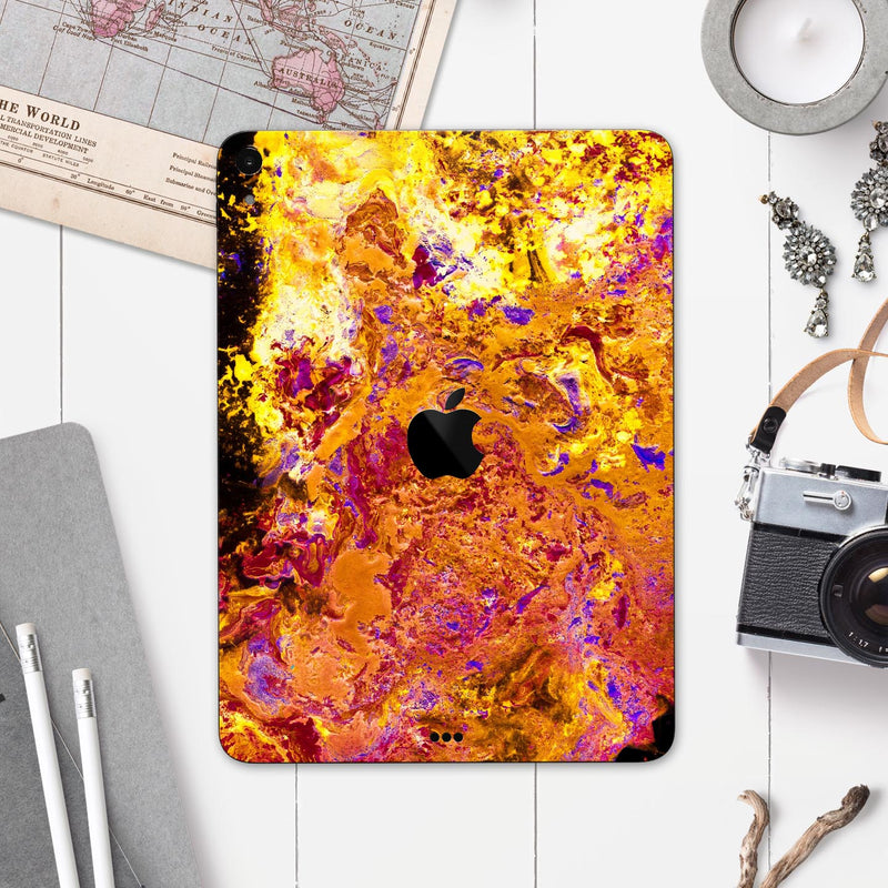 Liquid Abstract Paint V7 - Full Body Skin Decal for the Apple iPad Pro 12.9", 11", 10.5", 9.7", Air or Mini (All Models Available)