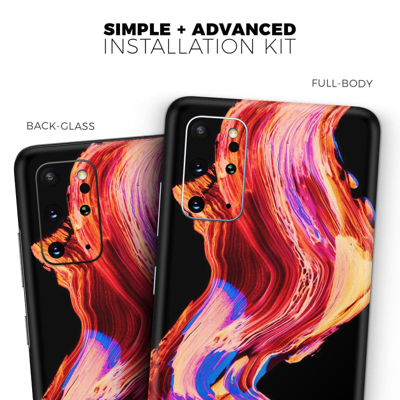 Liquid Abstract Paint V80 - Skin-Kit for the Samsung Galaxy S-Series S20, S20 Plus, S20 Ultra , S10 & others (All Galaxy Devices Available)