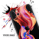 Liquid Abstract Paint V80 - Protective Skin Wrap & Decal – Compatible with iPhone SE to iPhone 17 Pro Max (All Models)