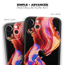 Liquid Abstract Paint V80 - Protective Skin Wrap & Decal – Compatible with iPhone SE to iPhone 17 Pro Max (All Models)
