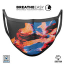 Liquid Abstract Paint V8 - Made in USA Mouth Cover Unisex Anti-Dust Cotton Blend Reusable & Washable Face Mask with Adjustable Sizing for Adult or Child