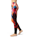 Liquid Abstract Paint V8 - All Over Print Womens Leggings / Yoga or Workout Pants