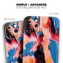 Liquid Abstract Paint V8  - Protective Skin Wrap & Decal – Compatible with iPhone SE to iPhone 17 Pro Max (All Models)