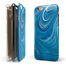 Liquid Blue Color Fusion iPhone 6/6s or 6/6s Plus 2-Piece Hybrid INK-Fuzed Case