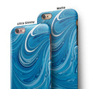 Liquid Blue Color Fusion iPhone 6/6s or 6/6s Plus 2-Piece Hybrid INK-Fuzed Case