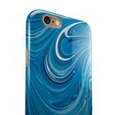Liquid Blue Color Fusion iPhone 6/6s or 6/6s Plus 2-Piece Hybrid INK-Fuzed Case