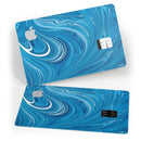 Liquid Blue Color Fusion - Premium Protective Decal Skin-Kit for the Apple Credit Card