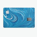 Liquid Blue Color Fusion - Premium Protective Decal Skin-Kit for the Apple Credit Card