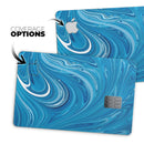 Liquid Blue Color Fusion - Premium Protective Decal Skin-Kit for the Apple Credit Card