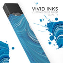 Liquid Blue Color Fusion - Premium Decal Protective Skin-Wrap Sticker compatible with the Juul Labs vaping device