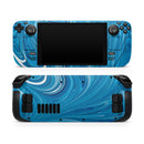 Liquid Blue Color Fusion // Vinyl Skin Wrap for Steam Deck OLED & Steam Deck (LCD) — Soft Matte or Ultra Gloss