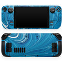 Liquid Blue Color Fusion // Vinyl Skin Wrap for Steam Deck OLED & Steam Deck (LCD) — Soft Matte or Ultra Gloss