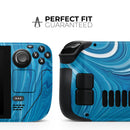 Liquid Blue Color Fusion // Vinyl Skin Wrap for Steam Deck OLED & Steam Deck (LCD) — Soft Matte or Ultra Gloss