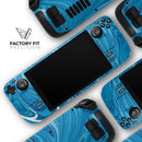 Liquid Blue Color Fusion // Vinyl Skin Wrap for Steam Deck OLED & Steam Deck (LCD) — Soft Matte or Ultra Gloss