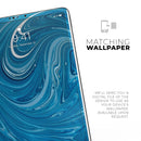 Liquid Blue Color Fusion - Full Body Skin Decal for the Apple iPad Pro 12.9", 11", 10.5", 9.7", Air or Mini (All Models Available)